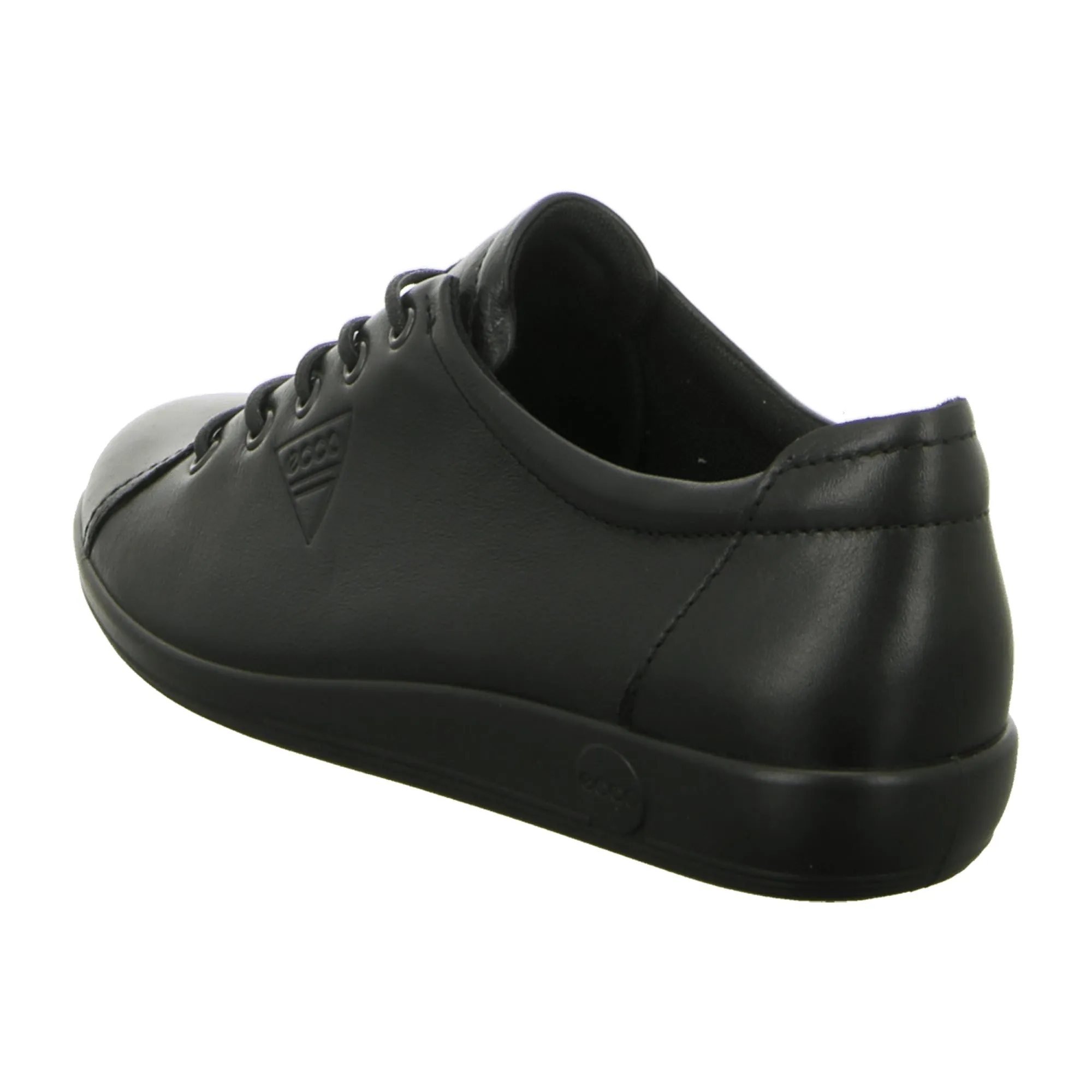 ECCO SOFT 2.0 Women's Black Leather Lace-Up Oxfords