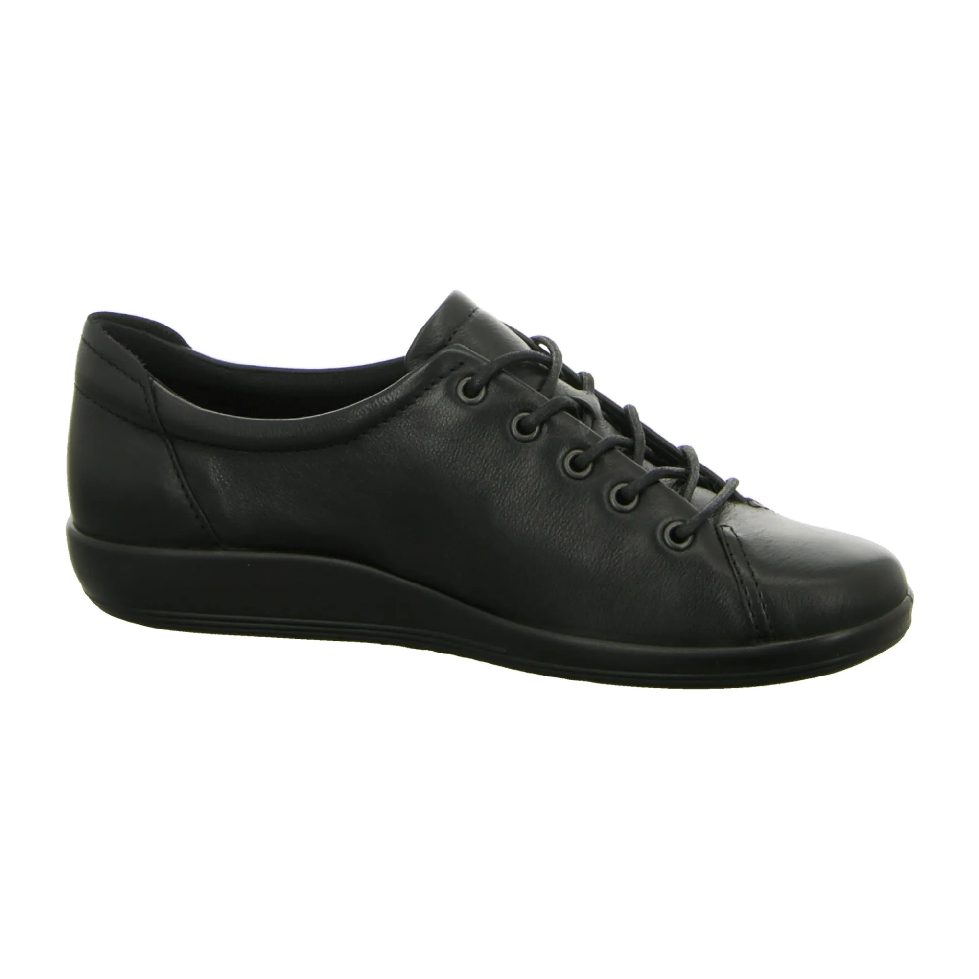 ECCO SOFT 2.0 Women's Black Leather Lace-Up Oxfords