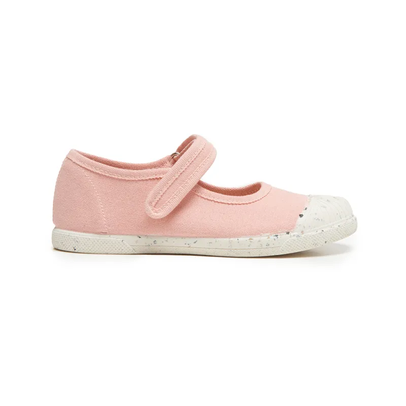 Canvas Mary Jane Sneakers in Peach