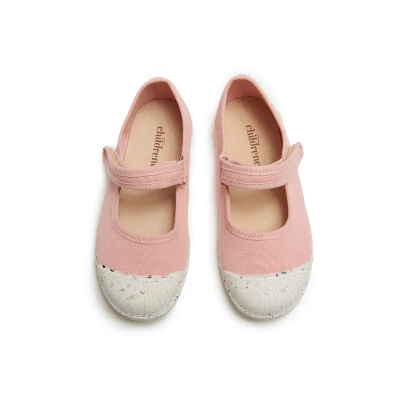 Canvas Mary Jane Sneakers in Peach