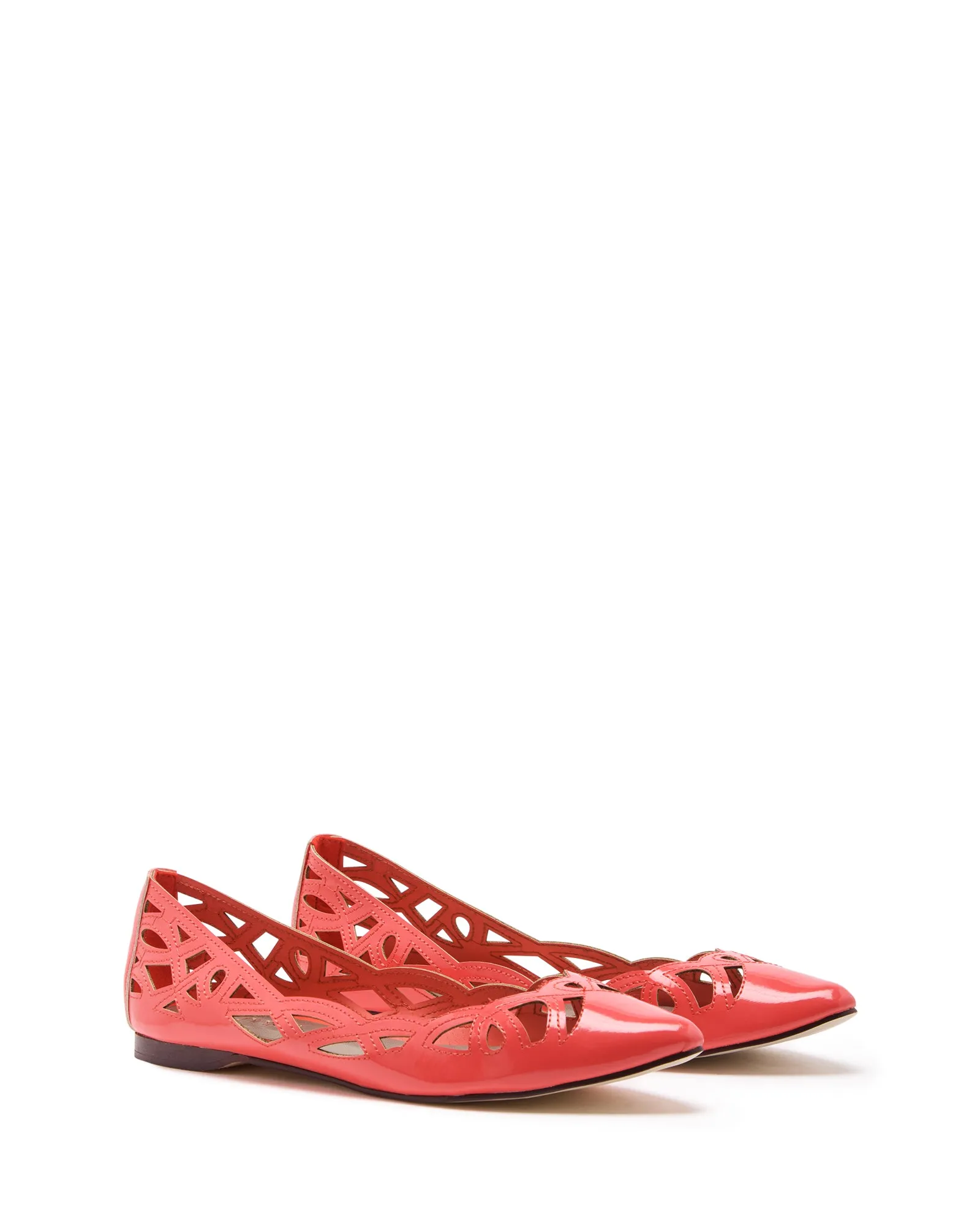 Edenn Ballet Flat Coral Patent