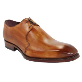 Italian Leather Oxfords in Cognac by Emilio Franco