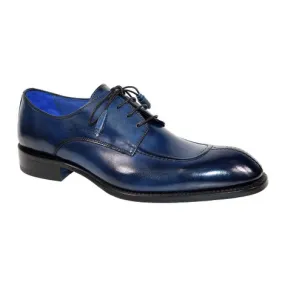 Navy Calf Skin Leather Oxfords Shoes by Emilio Franco Girolamo