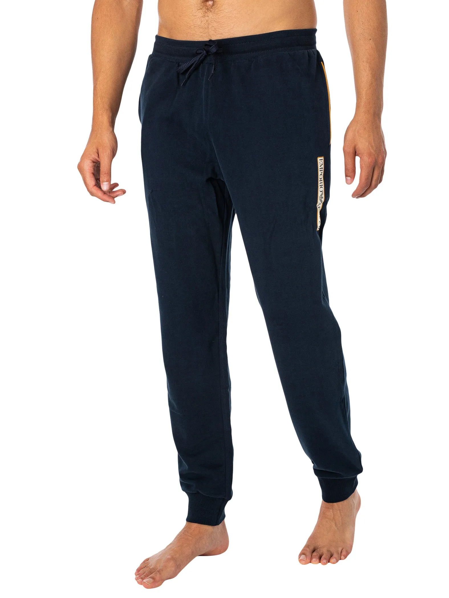 Emporio Armani Lounge Side Logo Joggers - Marine