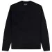 Emporio Armani Oversized Rope Effect Embroided Eagle Knit Navy