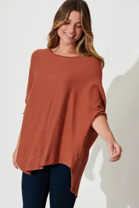 Eye To Eye Knit Top In Rust