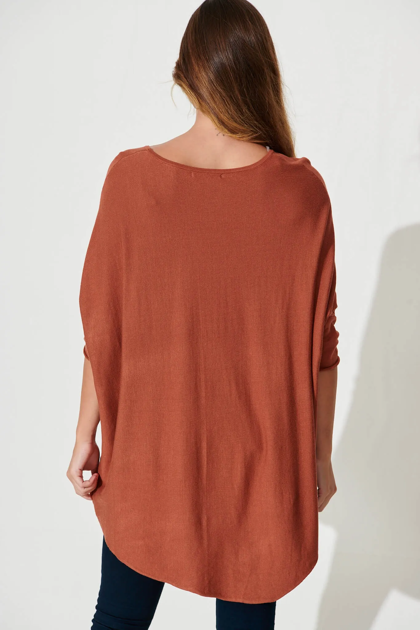 Eye To Eye Knit Top In Rust