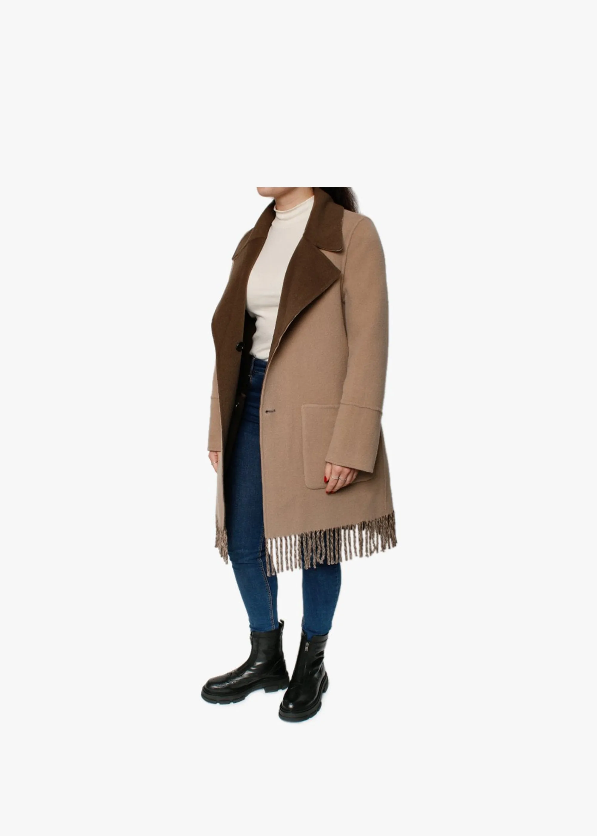 Reversible Fringed Designer Coat