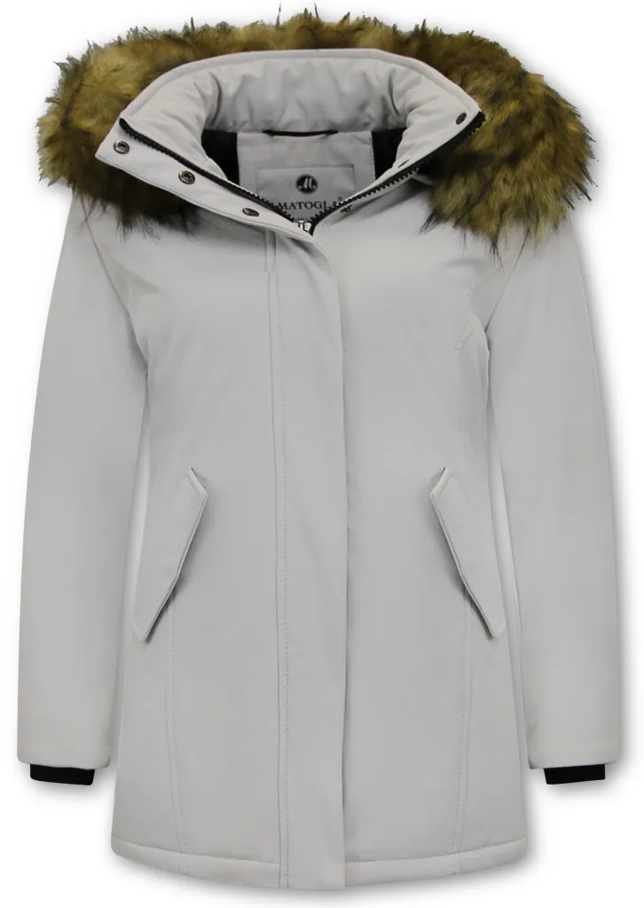 White Winter Coat Women Faux Fur