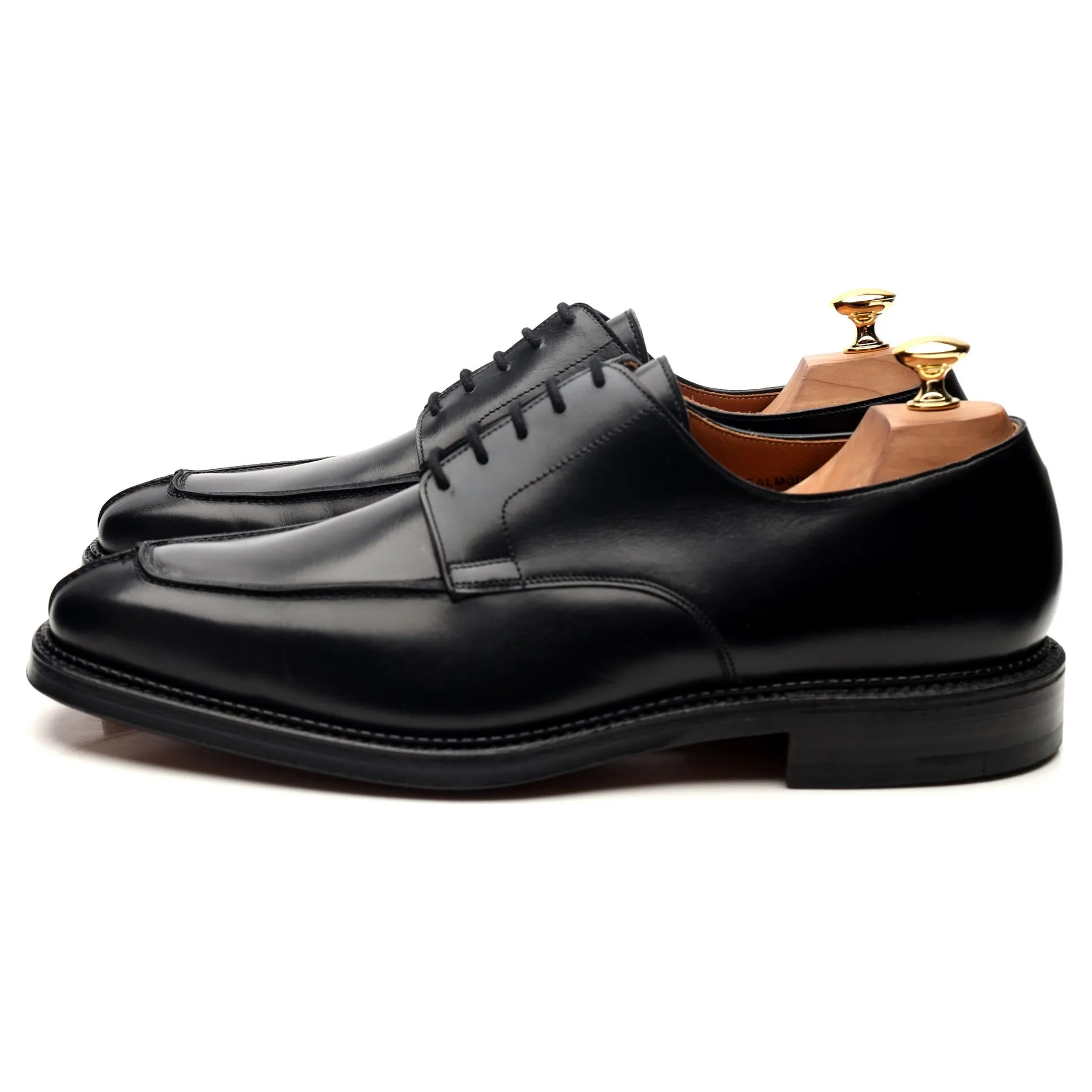 'Falmouth' Black Leather Derby Split Toe UK 10.5 E