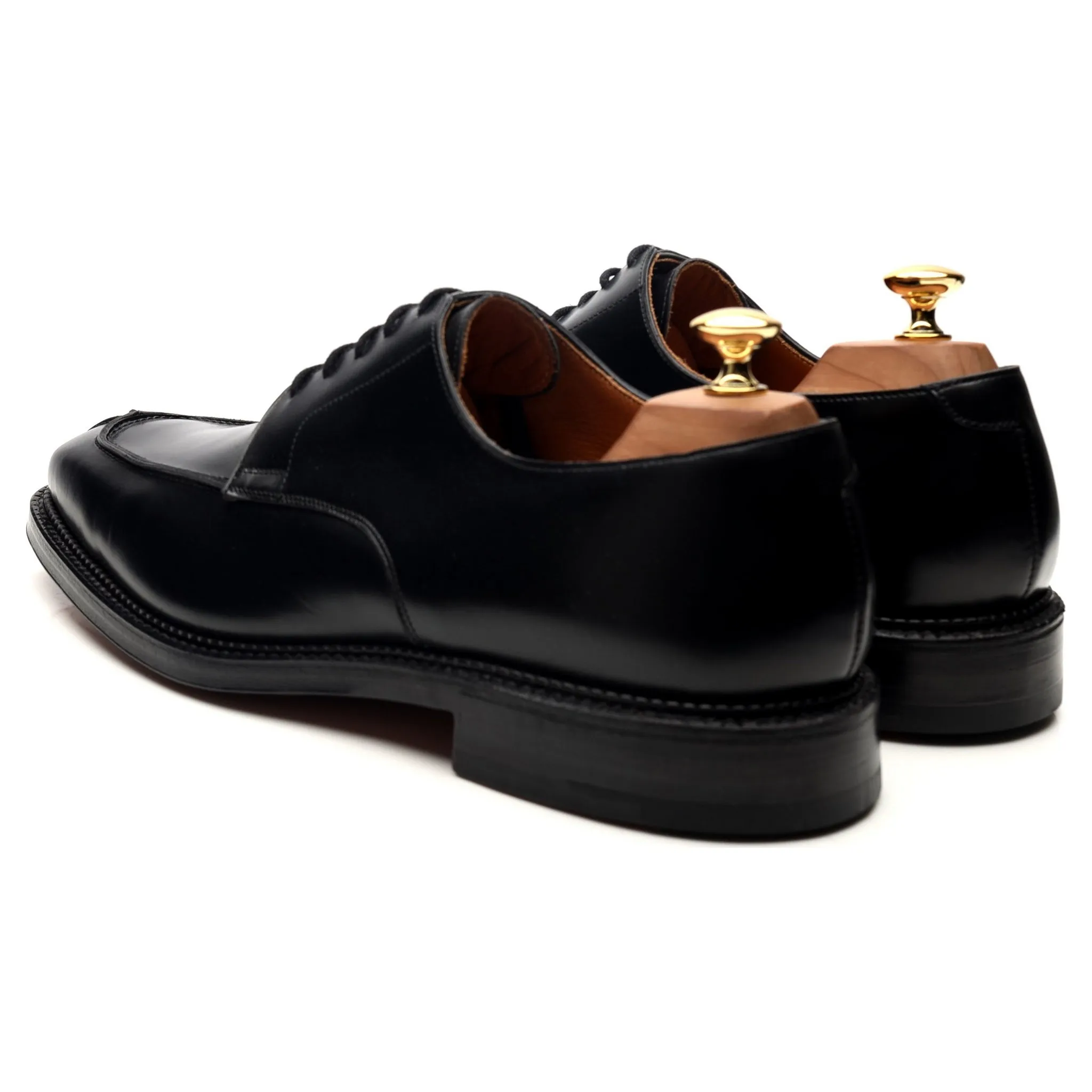 'Falmouth' Black Leather Derby Split Toe UK 10.5 E