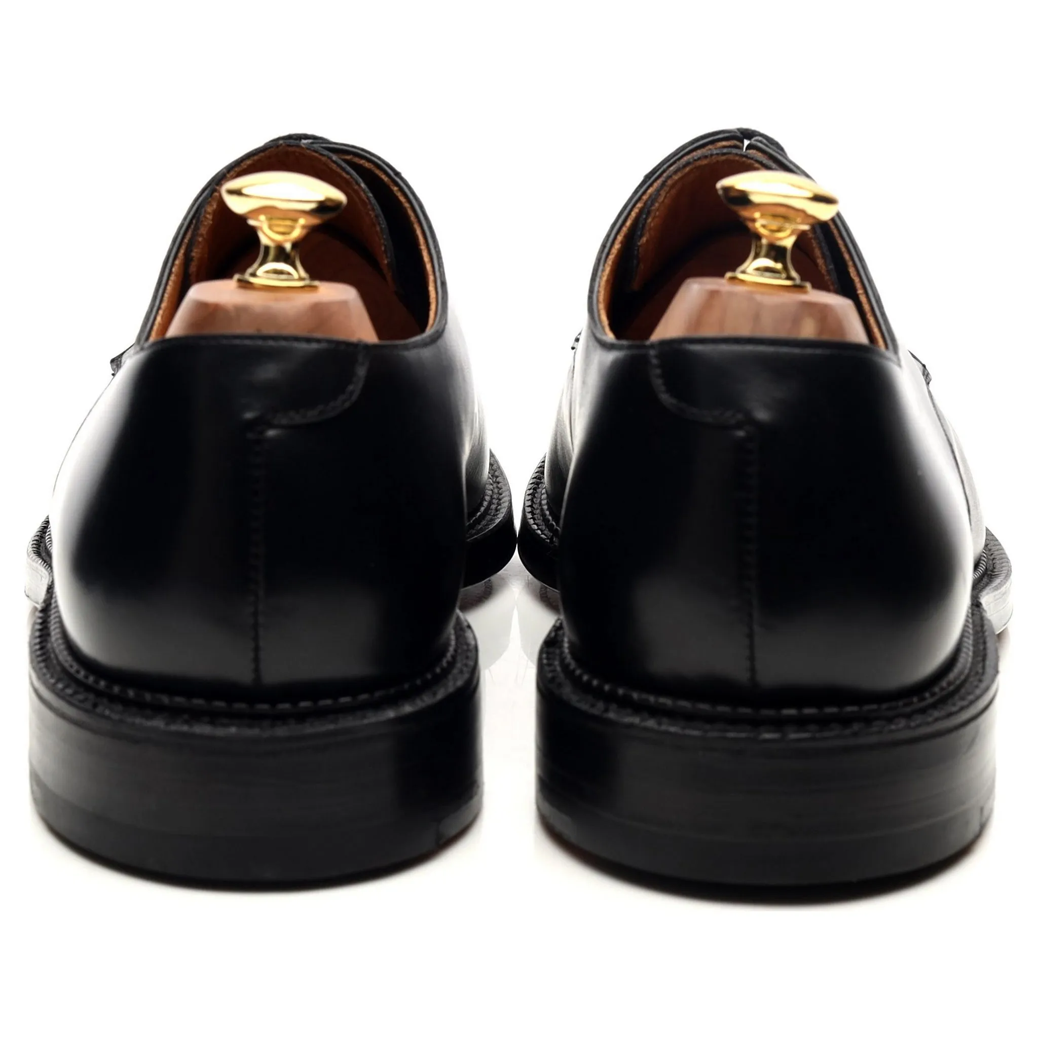 'Falmouth' Black Leather Derby Split Toe UK 10.5 E