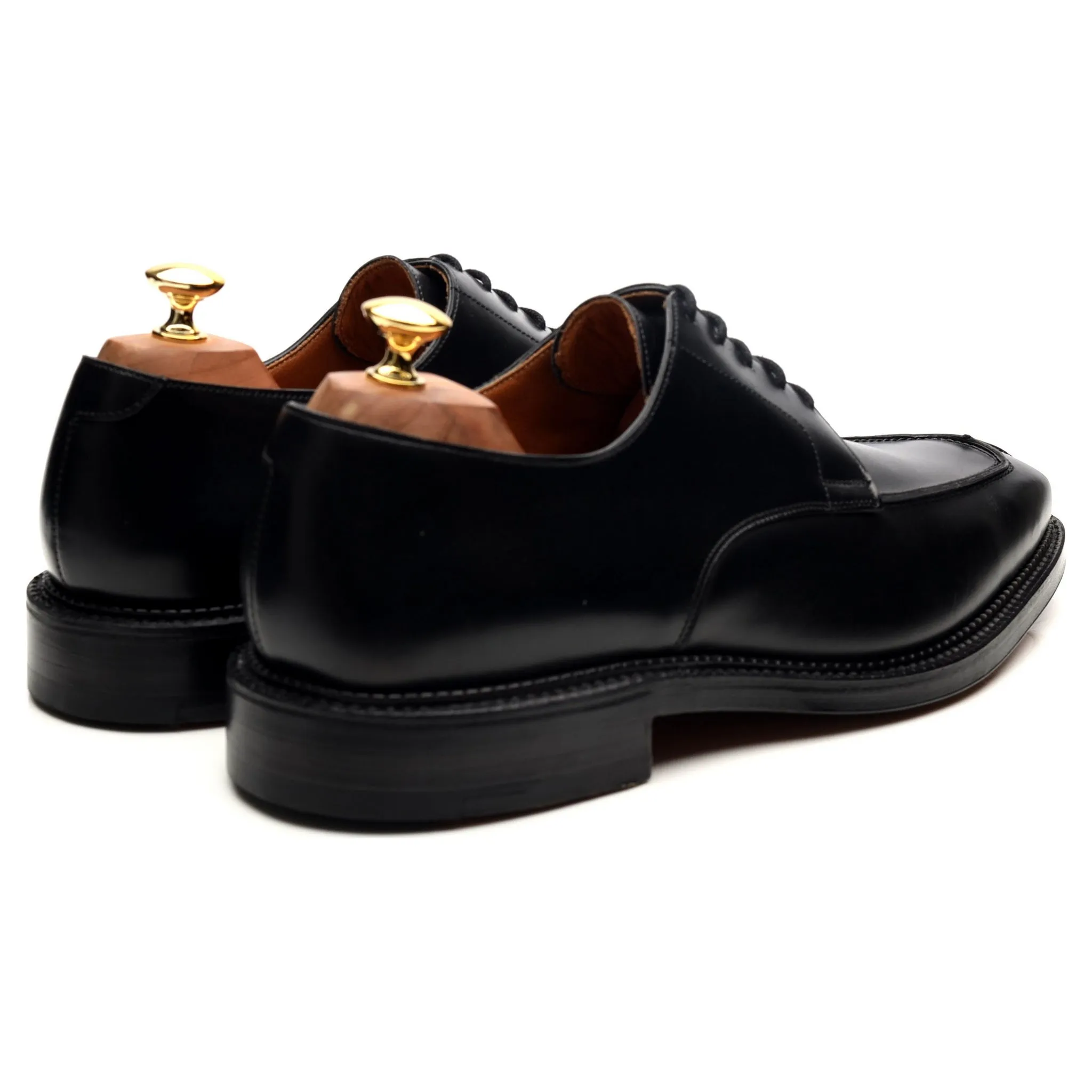 'Falmouth' Black Leather Derby Split Toe UK 10.5 E