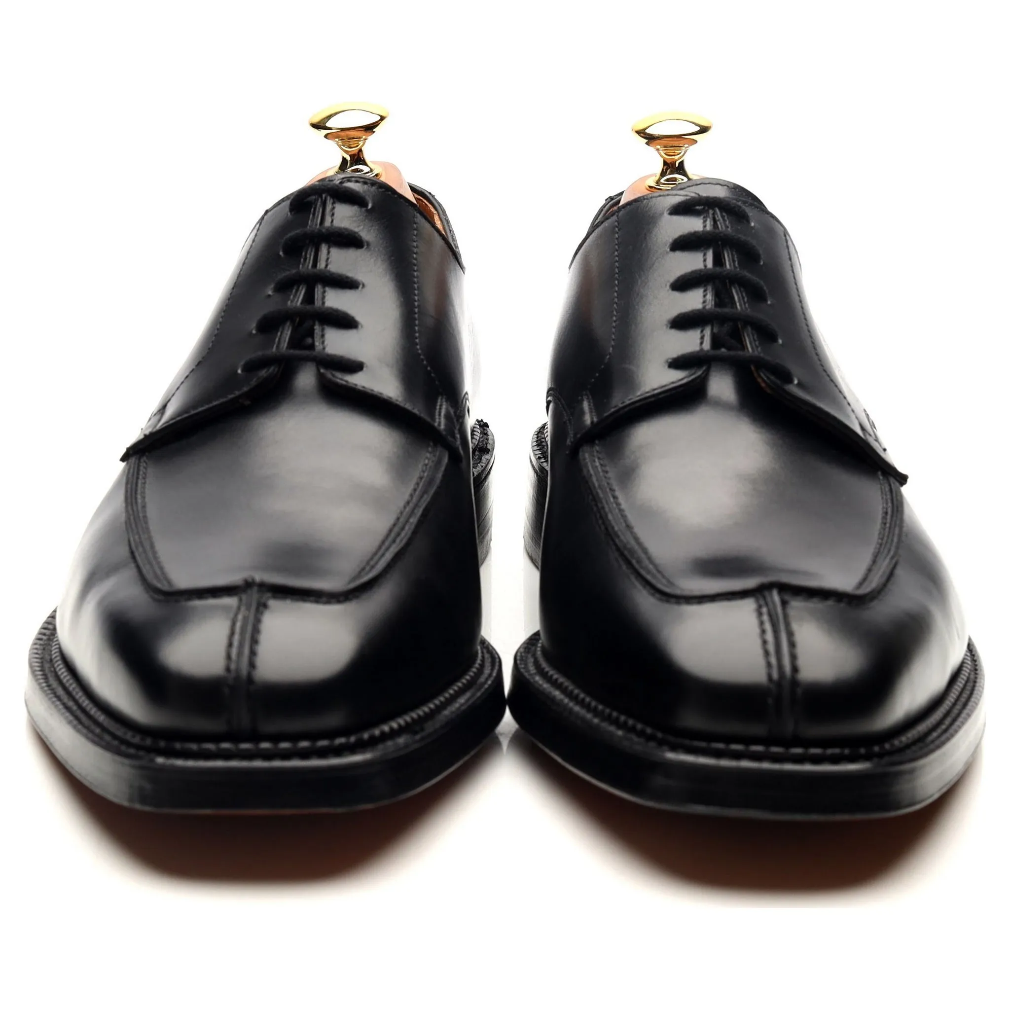 'Falmouth' Black Leather Derby Split Toe UK 10.5 E