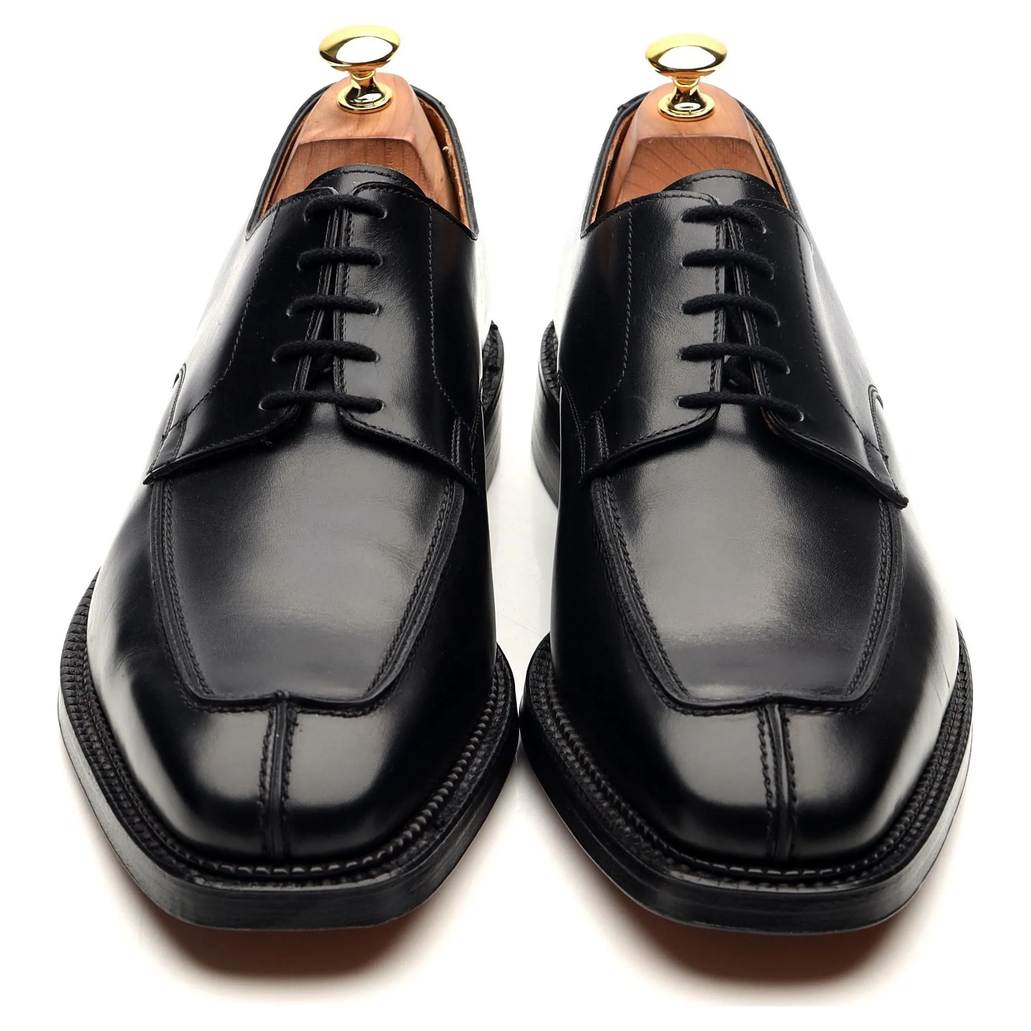 'Falmouth' Black Leather Derby Split Toe UK 10.5 E