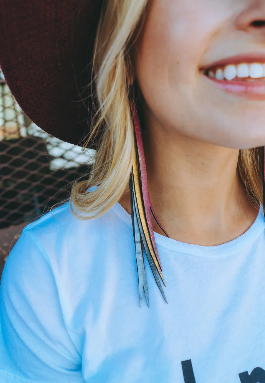 FEATHER TUBE EARRINGS