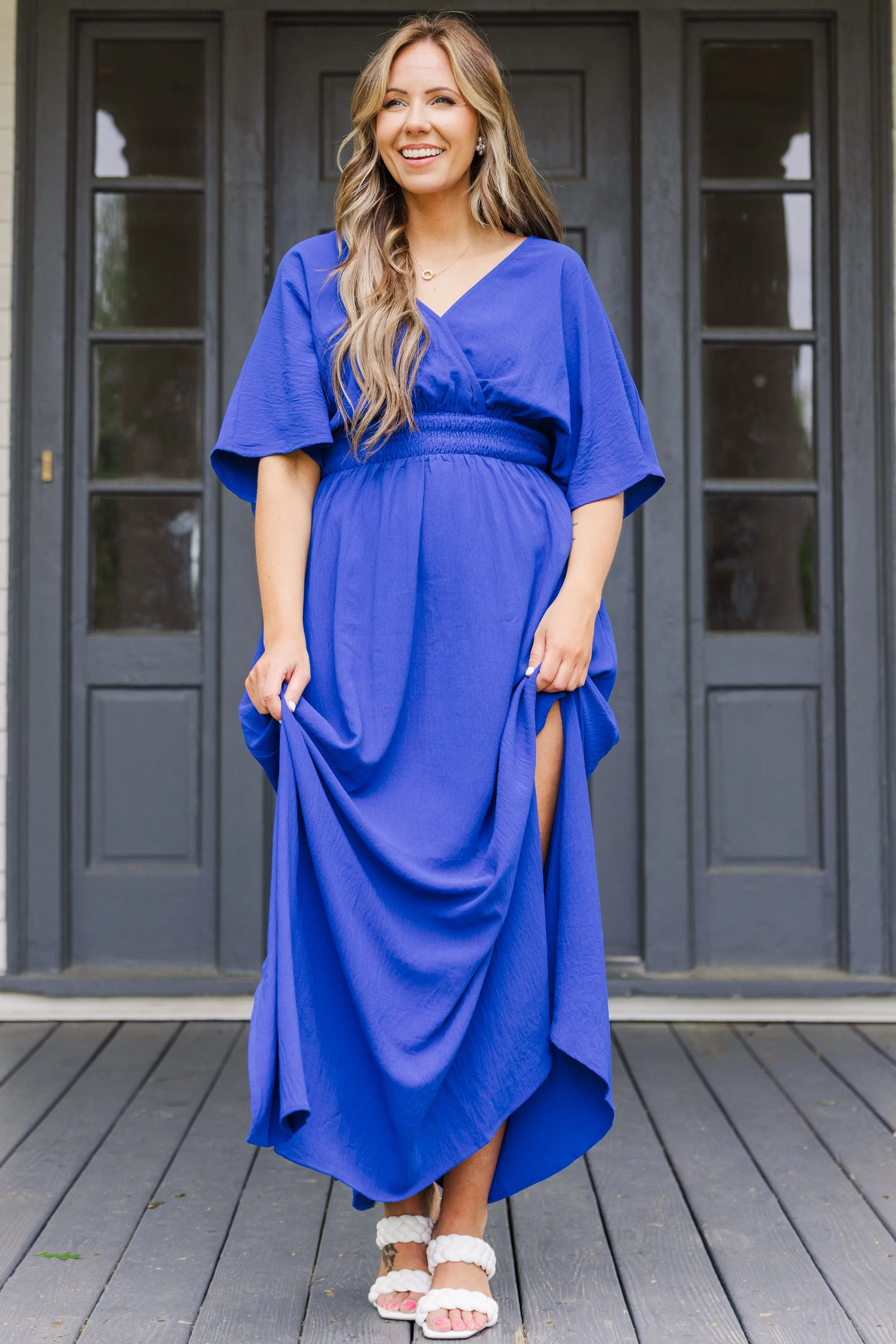 Maxi Dress in Royal Blue - Feeling Good