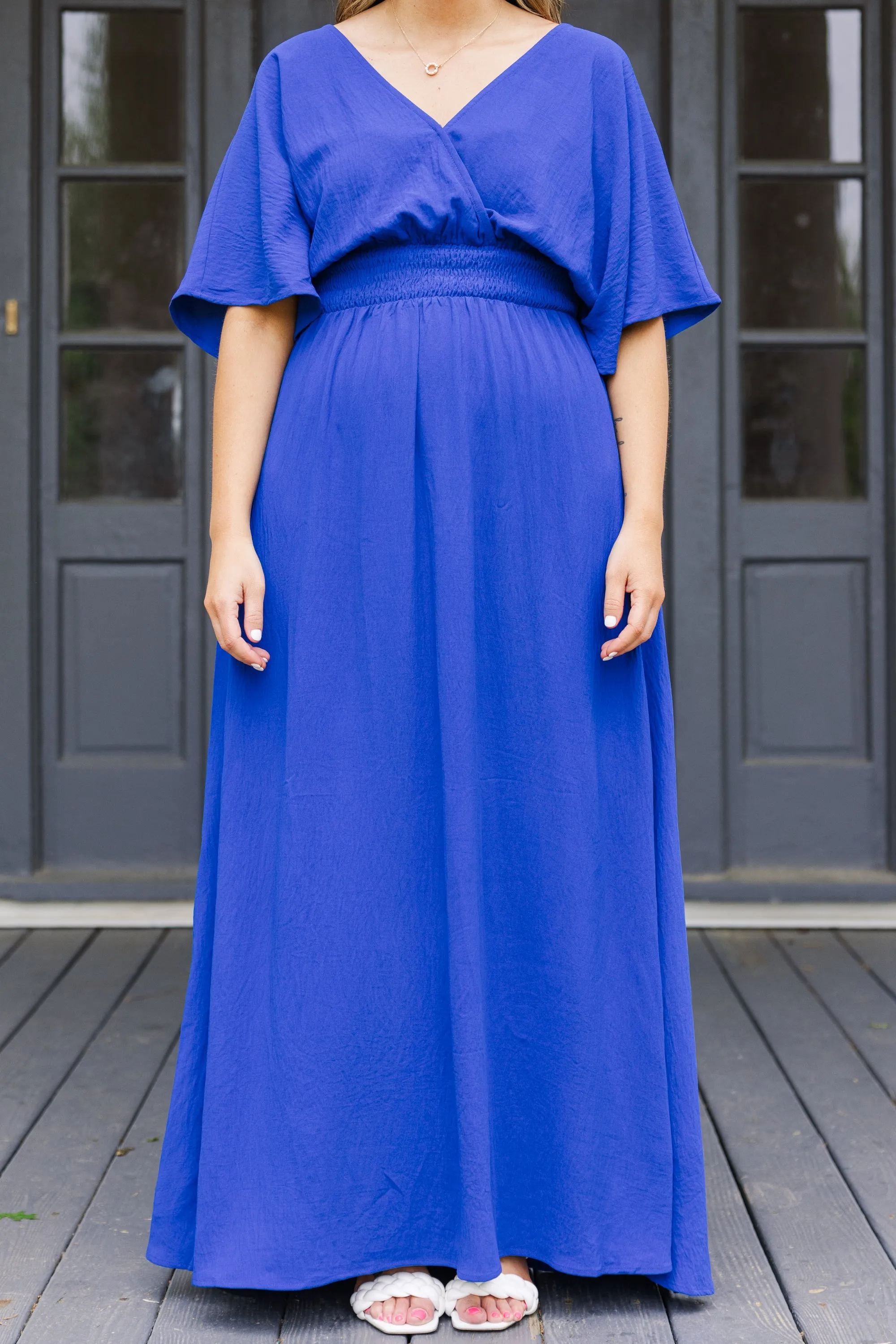 Maxi Dress in Royal Blue - Feeling Good