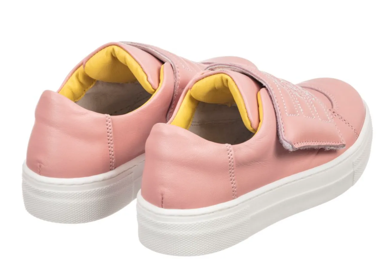 Fendi Girls Pink Text Trainers  