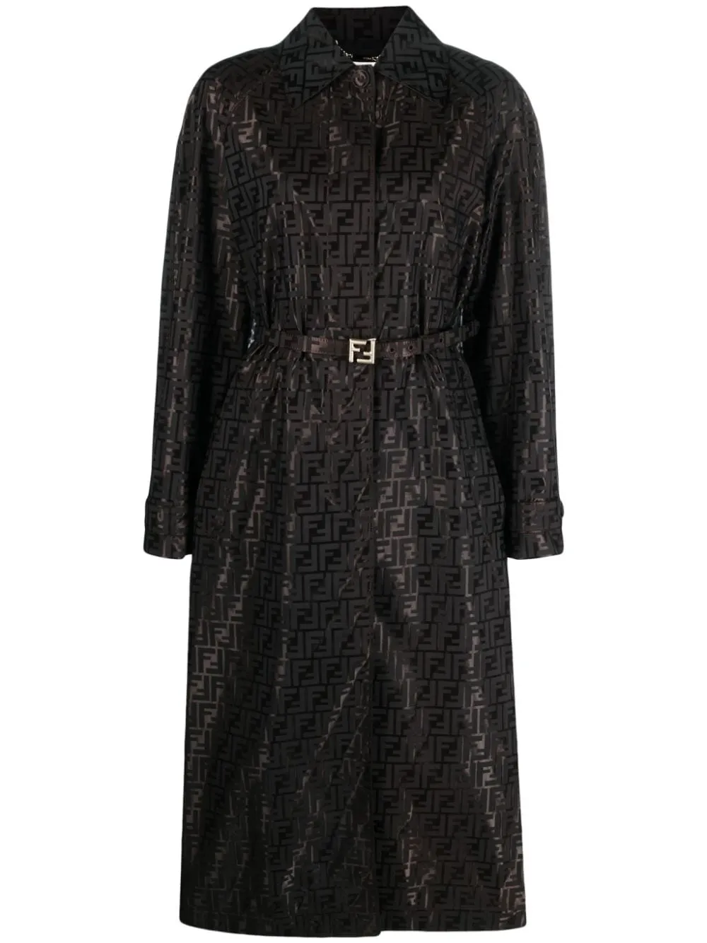 Fendi Jacquard Trench Coat