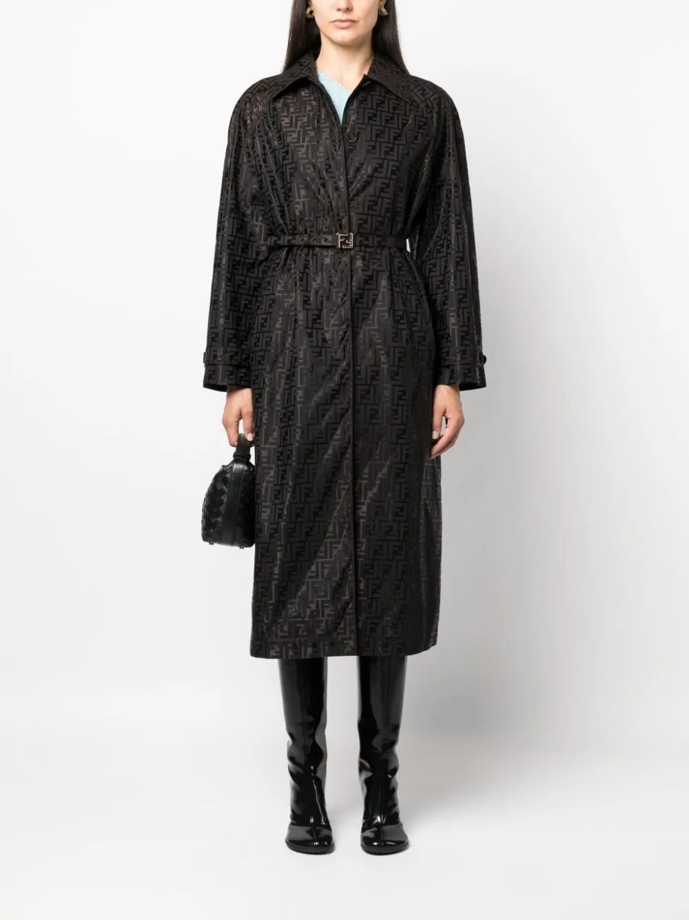 Fendi Jacquard Trench Coat