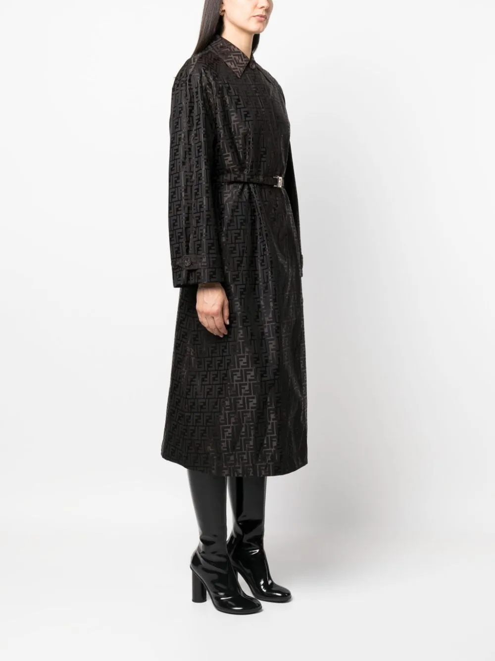 Fendi Jacquard Trench Coat