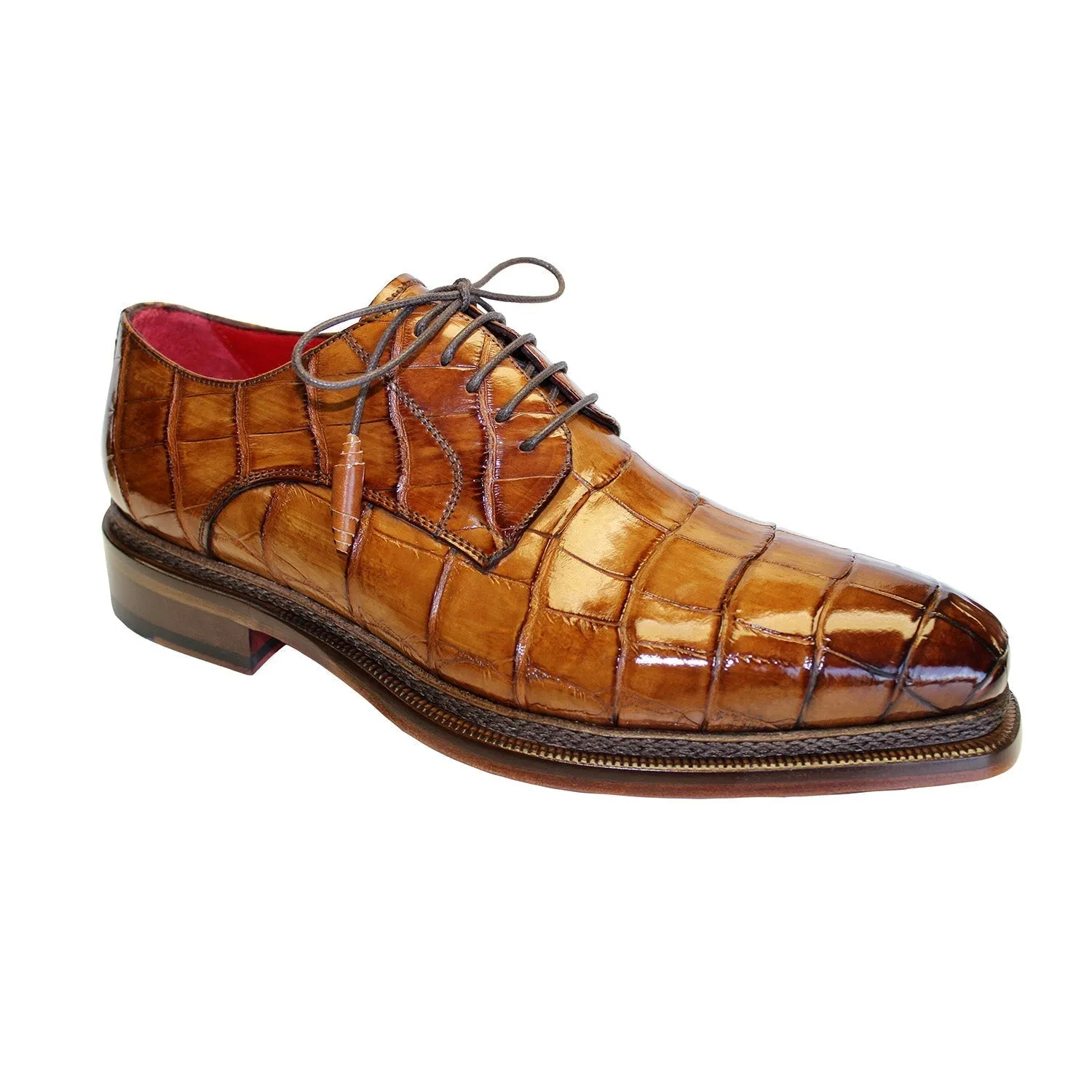 Men's Cognac Alligator Shoes by Fennix Gabriel