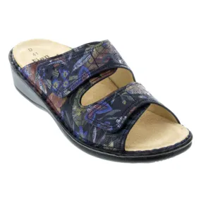 Finn Comfort Jamaica Dark Blue Irpino Slide-On Sandal (Women's)