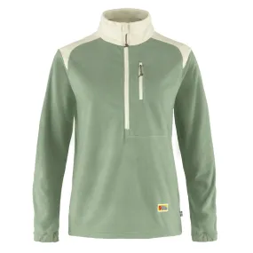 Fjallraven Womens Vardag Lite Fleece Sage Green / Chalk White