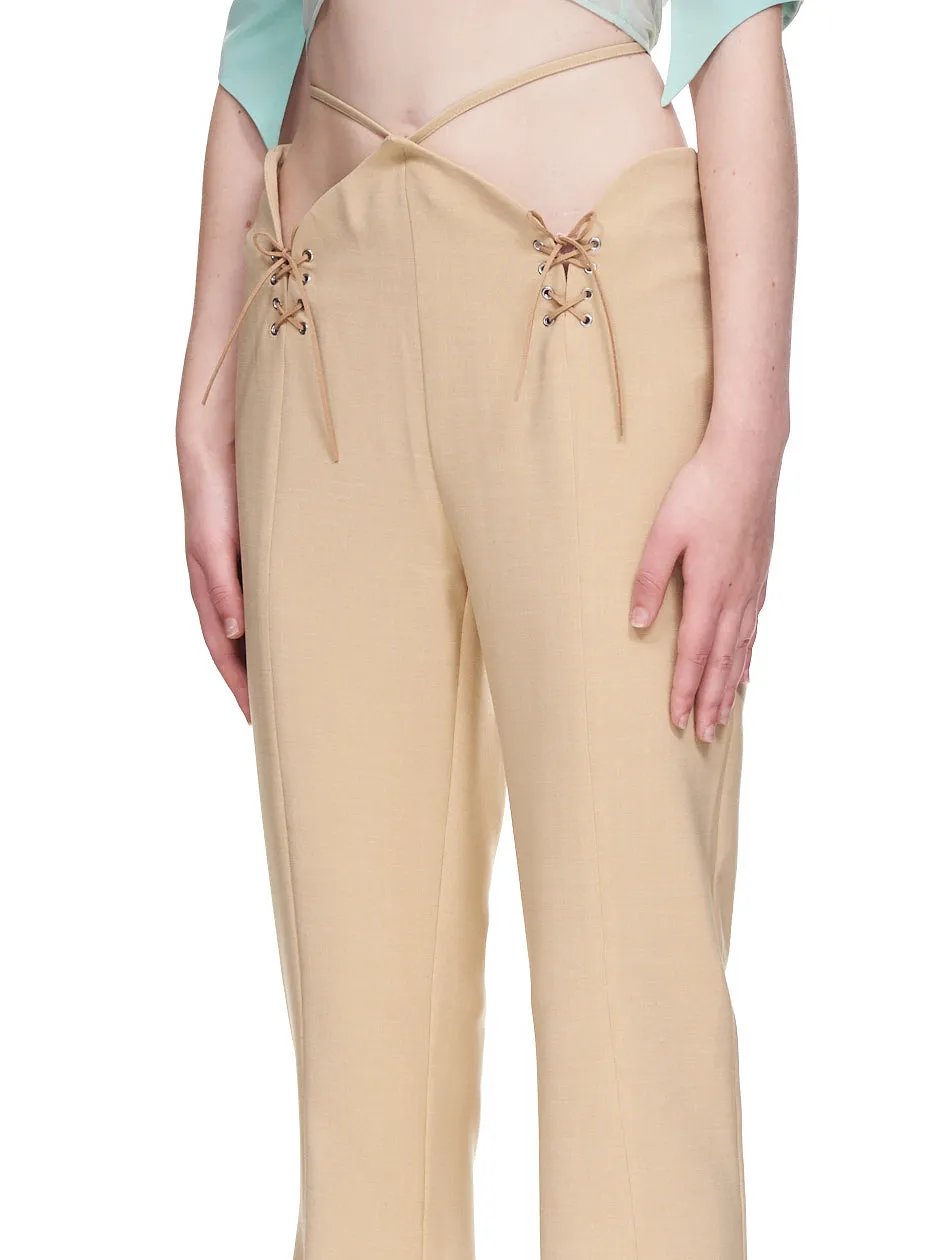 Flarry Suit Trousers (PA-02-BEIGE)