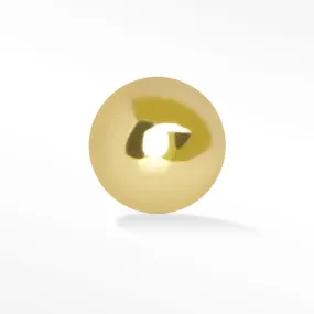 14k Yellow 3mm Sphere Flat Back Earring