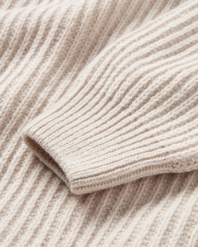 Fowey Rib Crew Knit Aston Cream