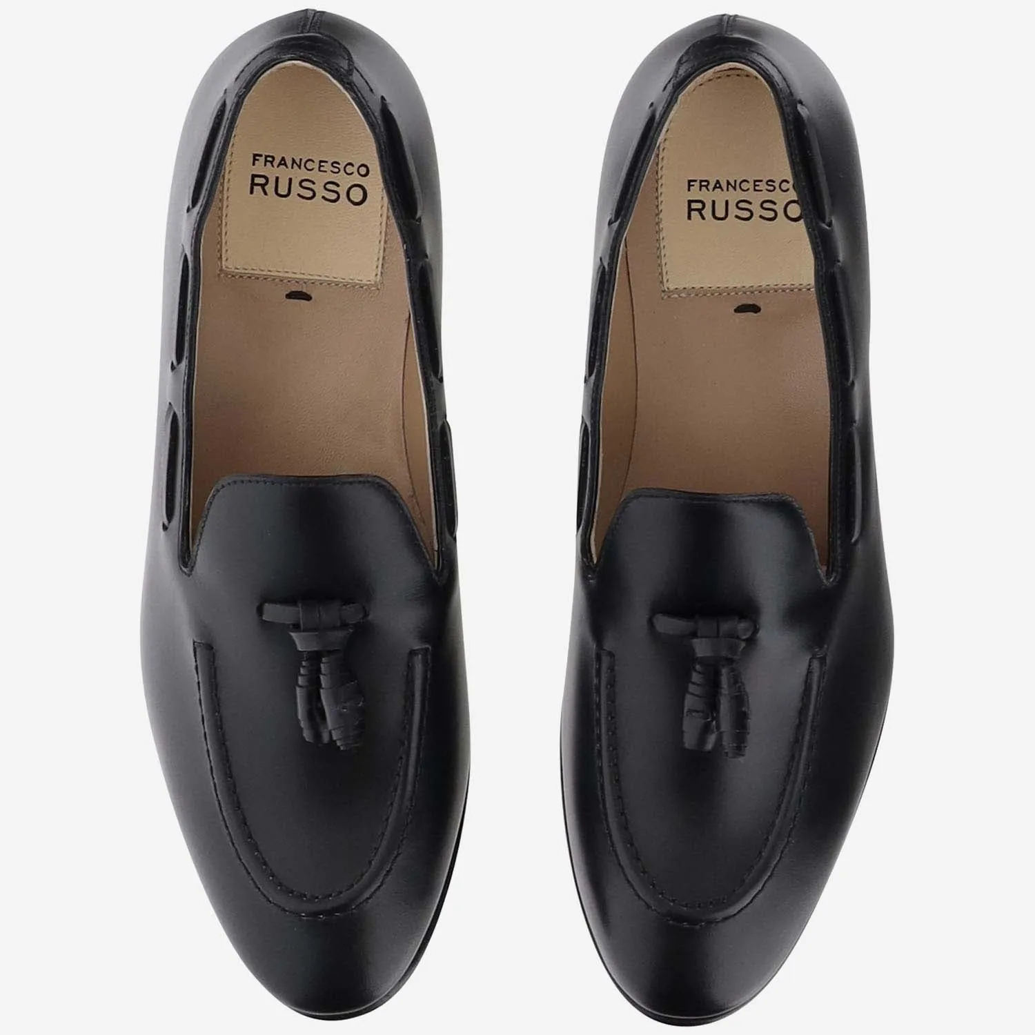 Francesco Russo Leather Moccasins