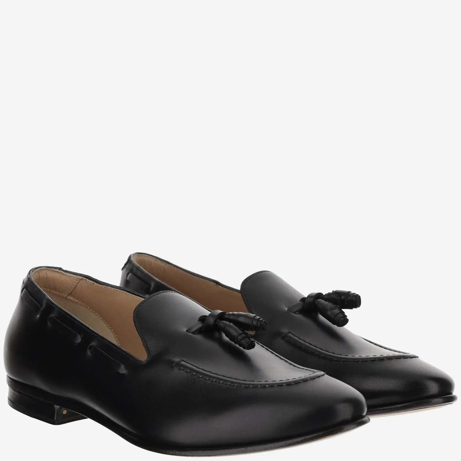 Francesco Russo Leather Moccasins