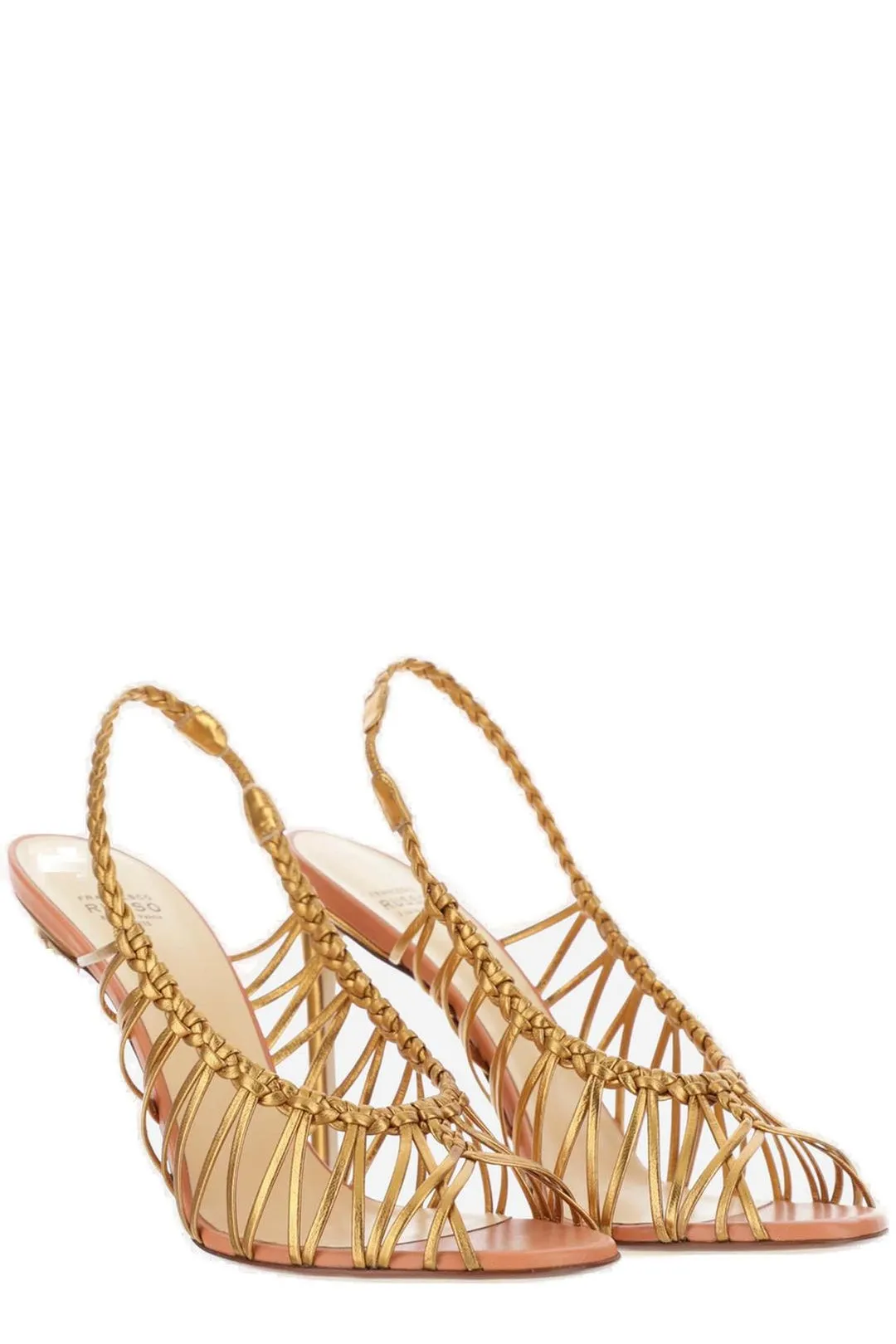 Francesco Russo Open Toe Slingback Sandals