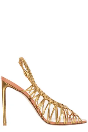 Francesco Russo Open Toe Slingback Sandals