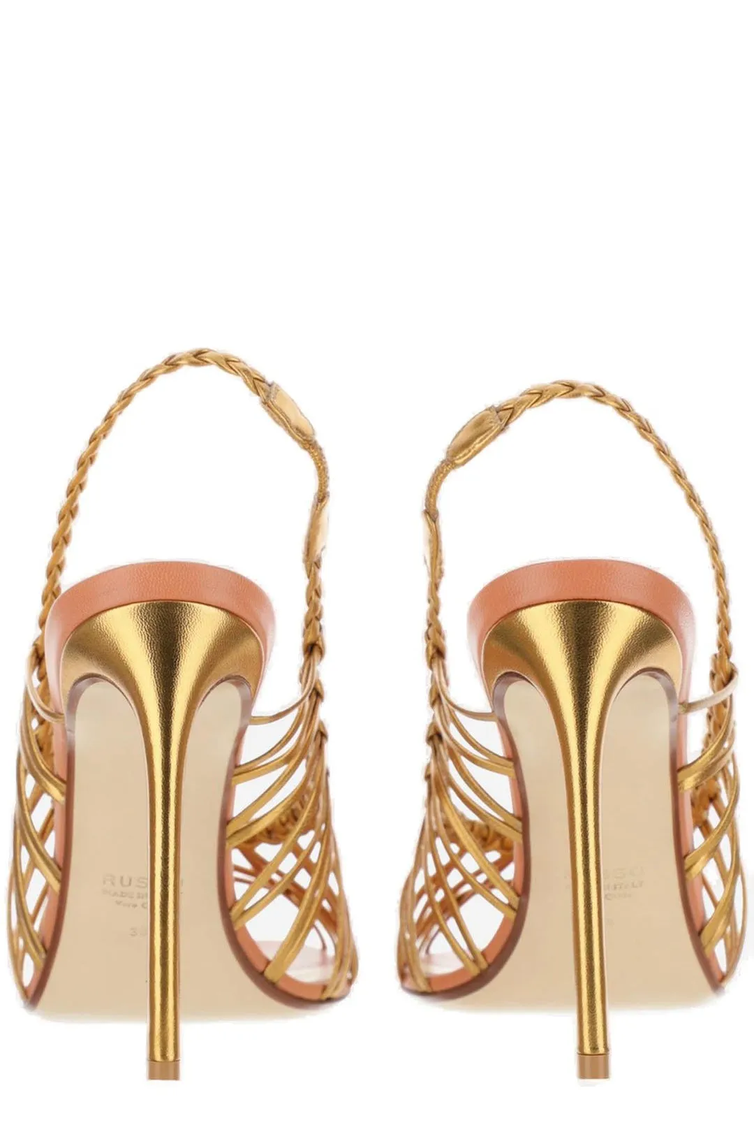 Francesco Russo Open Toe Slingback Sandals