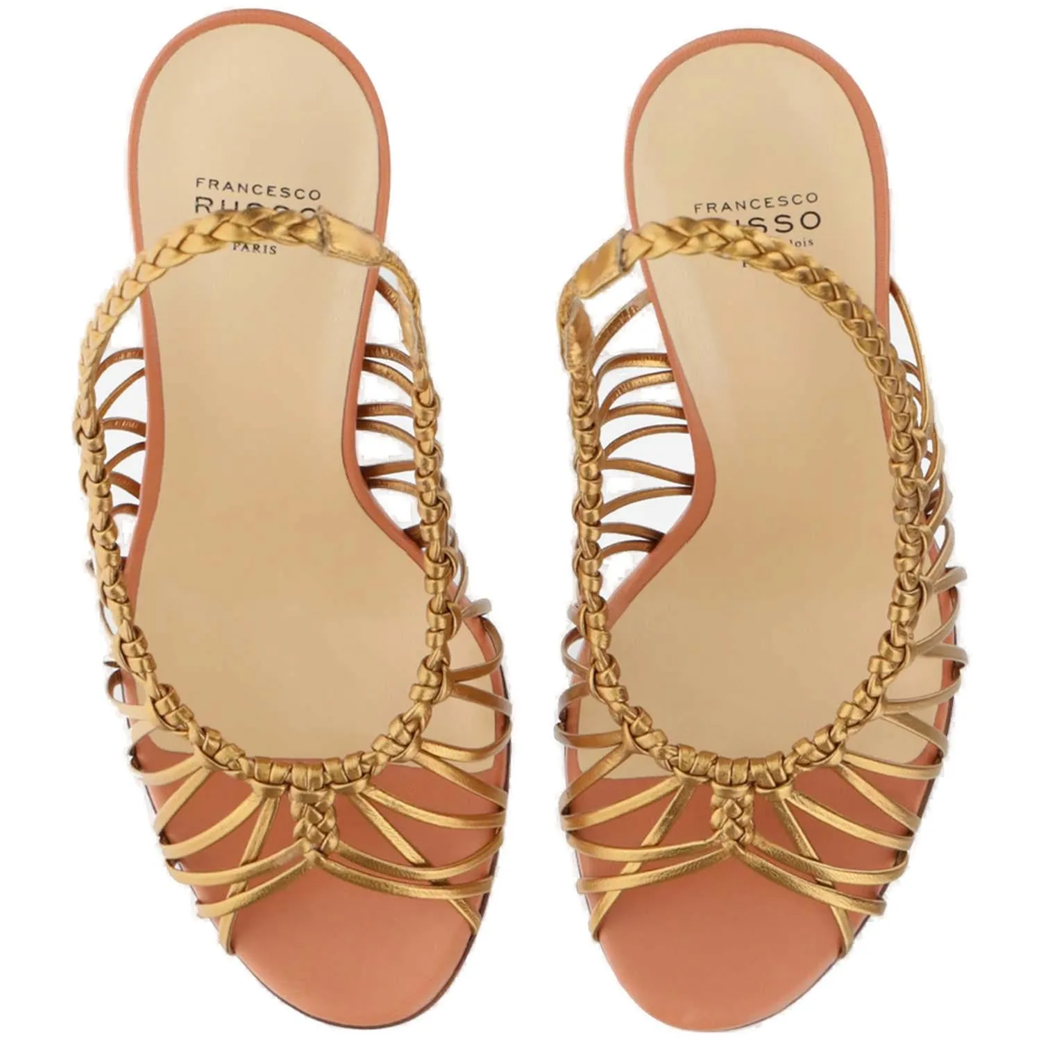 Francesco Russo Open Toe Slingback Sandals