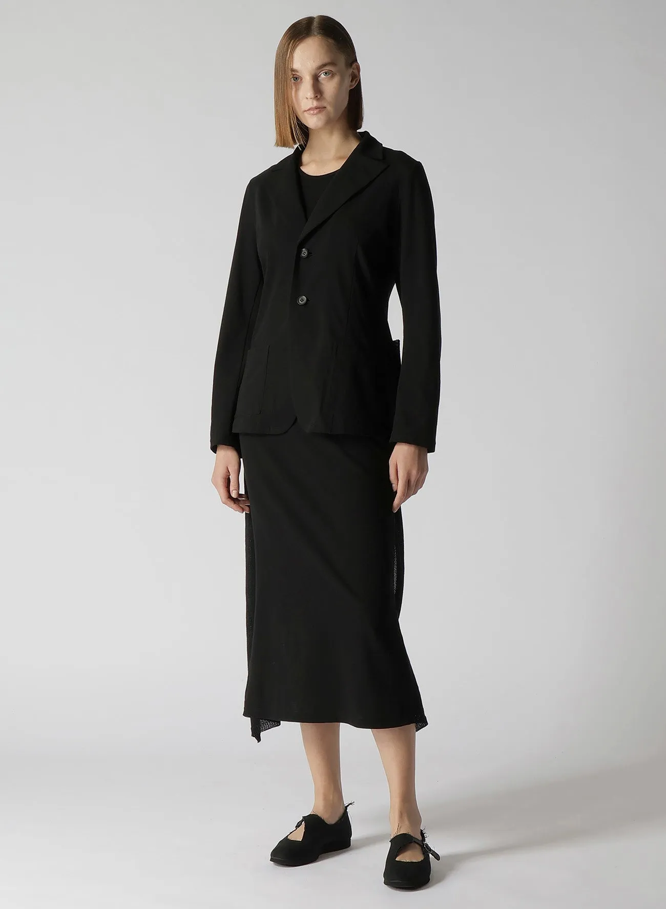 FRESCA 20 FINE JERSEY SIDE KNIT DETAIL SKIRT