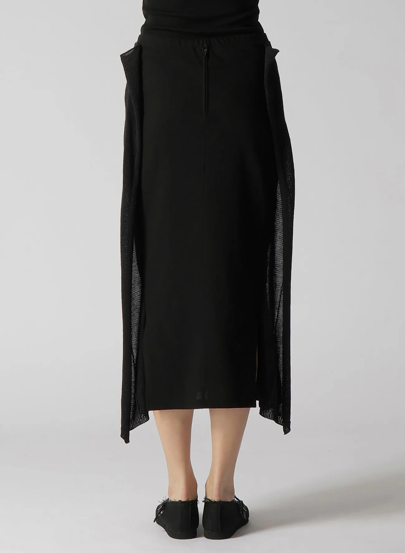 FRESCA 20 FINE JERSEY SIDE KNIT DETAIL SKIRT