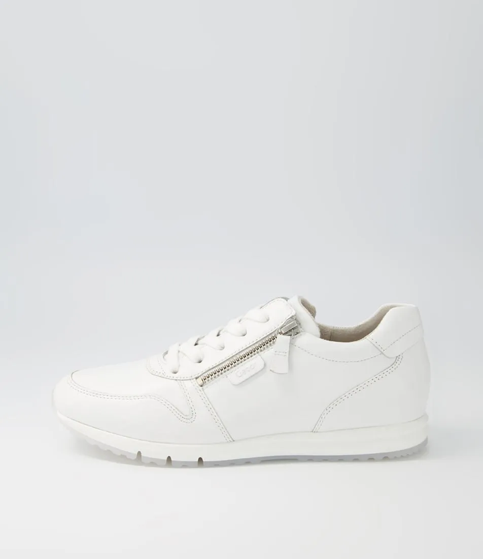 GABOR Manel Weiss Leather Sneakers