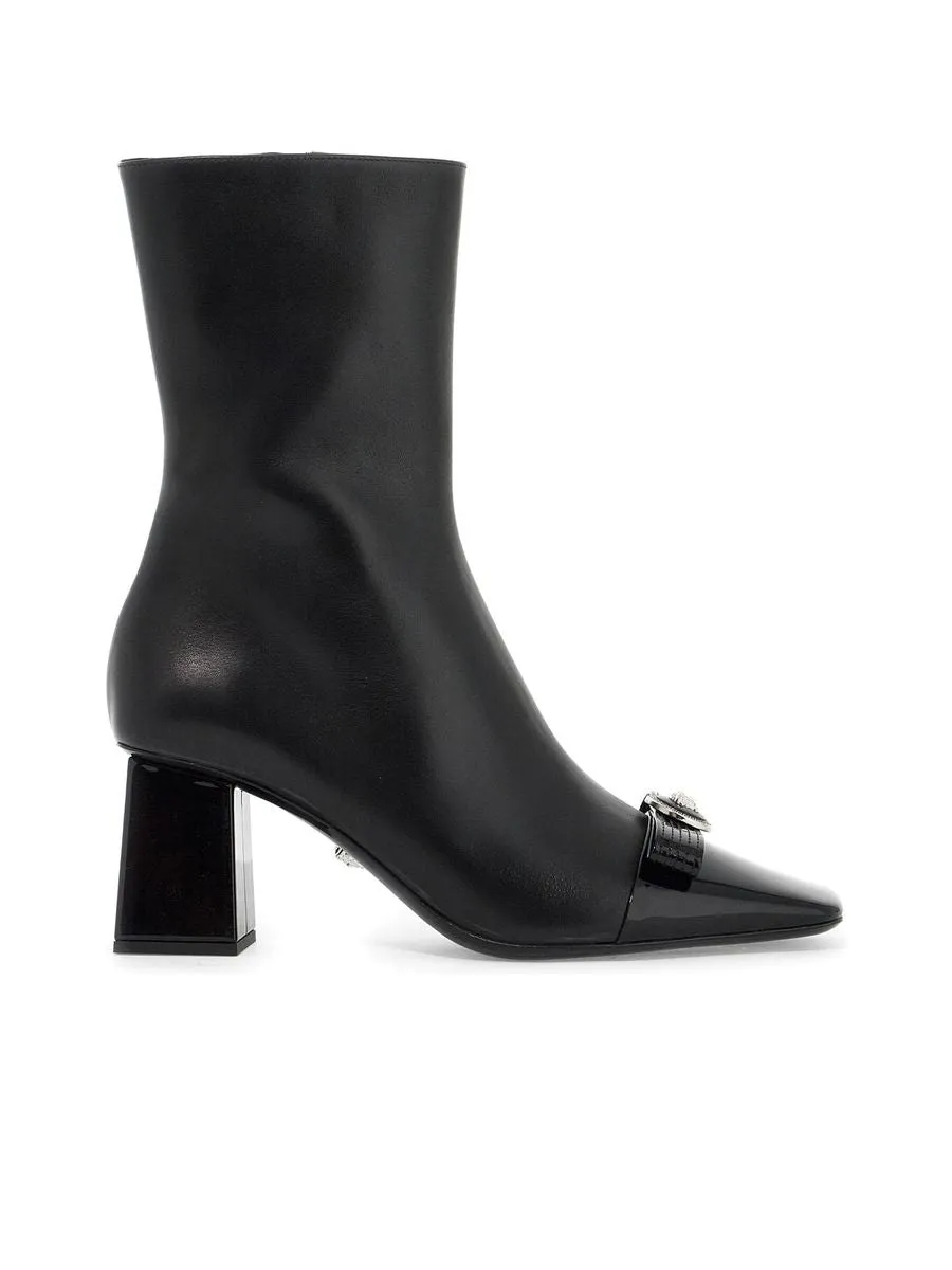 Gianni Ribbon Leather Ankle Boots