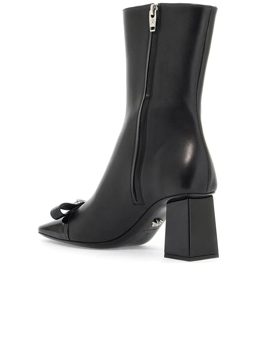 Gianni Ribbon Leather Ankle Boots