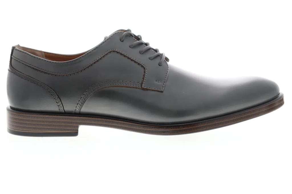 Giorgio Brutini Gray Leather Oxfords Shoes for Men - Low Top Plain Toe (Shea 177258)