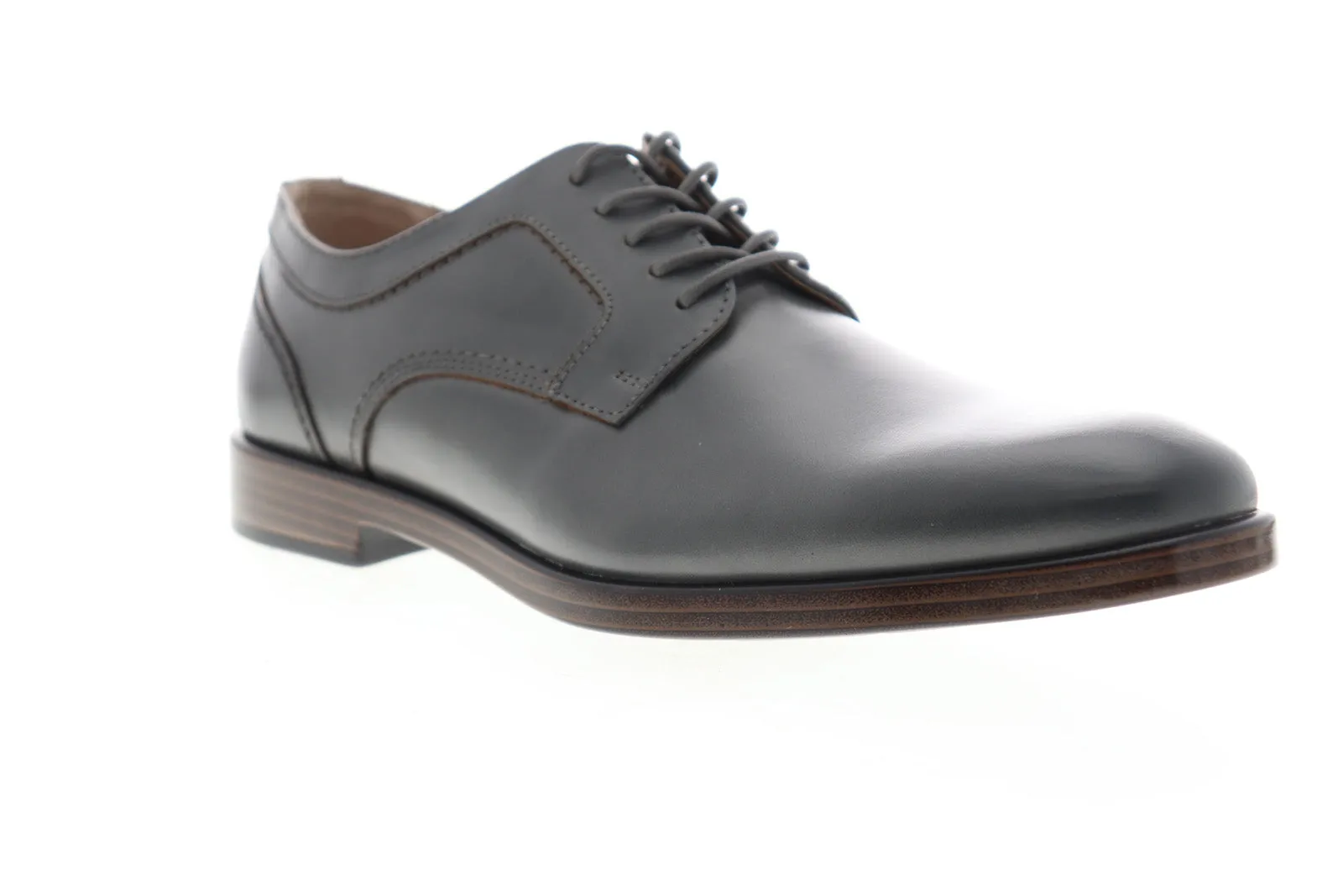 Giorgio Brutini Gray Leather Oxfords Shoes for Men - Low Top Plain Toe (Shea 177258)