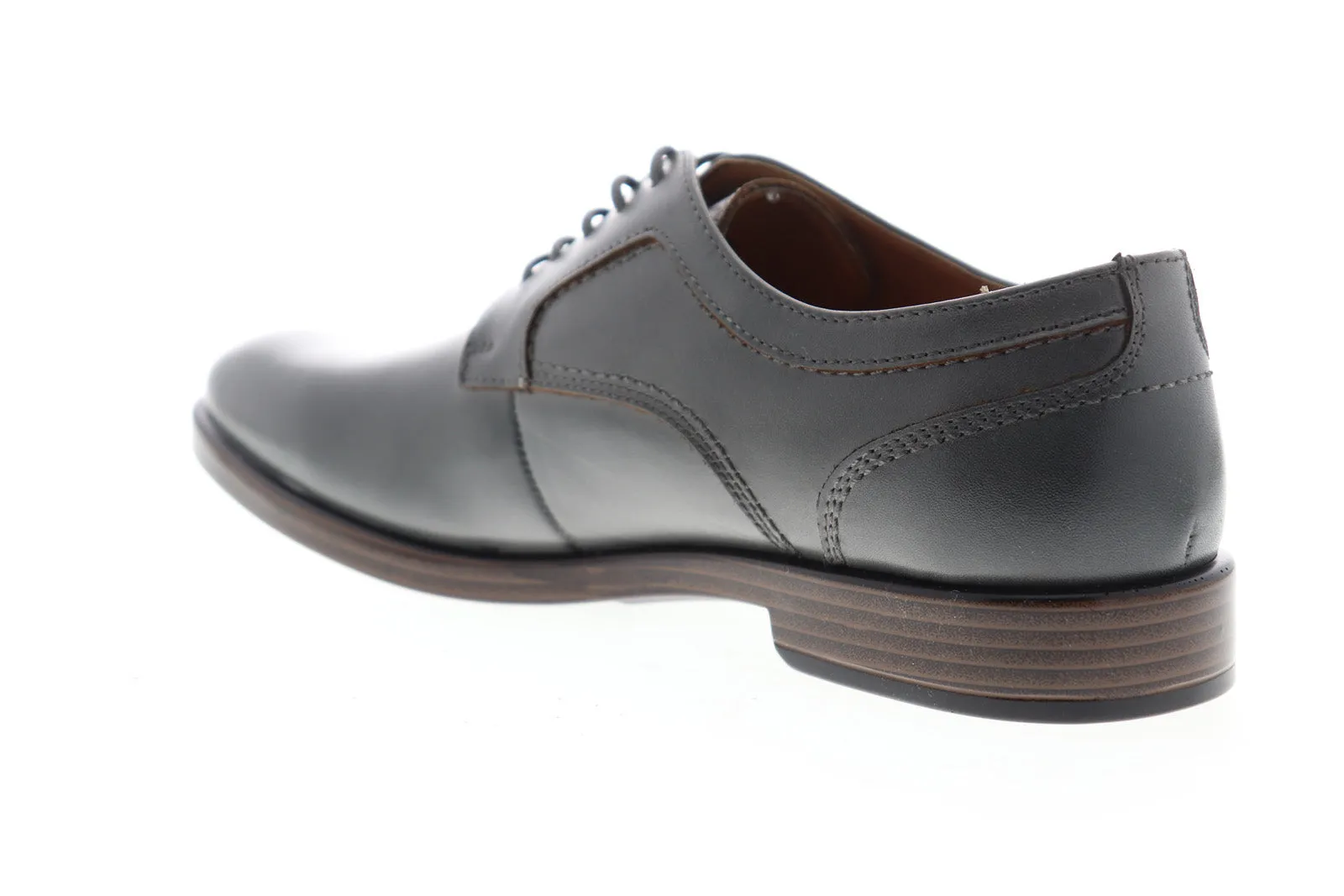 Giorgio Brutini Gray Leather Oxfords Shoes for Men - Low Top Plain Toe (Shea 177258)