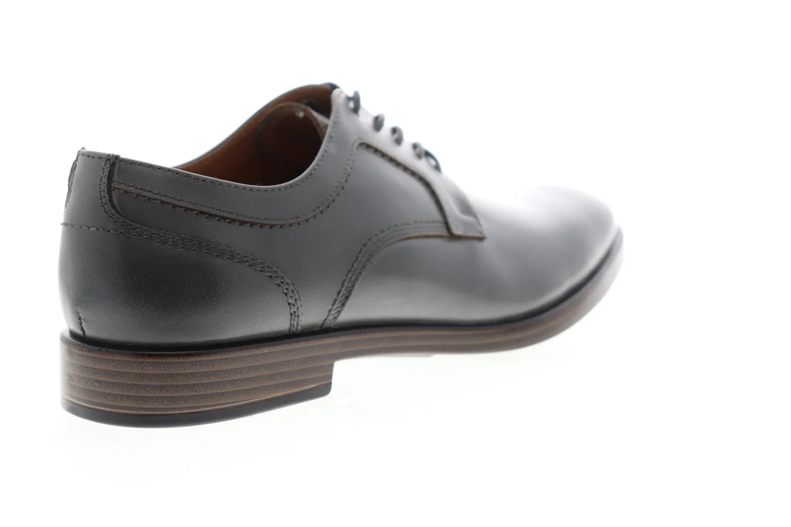 Giorgio Brutini Gray Leather Oxfords Shoes for Men - Low Top Plain Toe (Shea 177258)