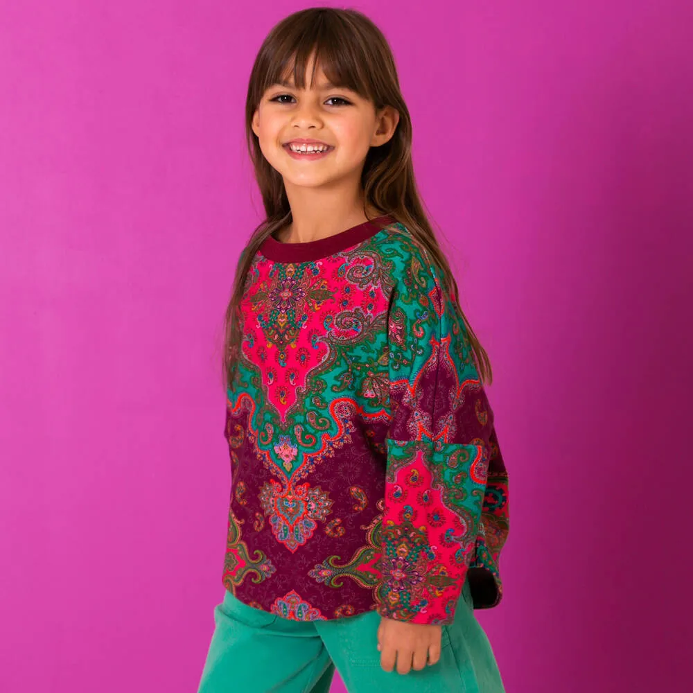 Girls Paisley Sweatshirt