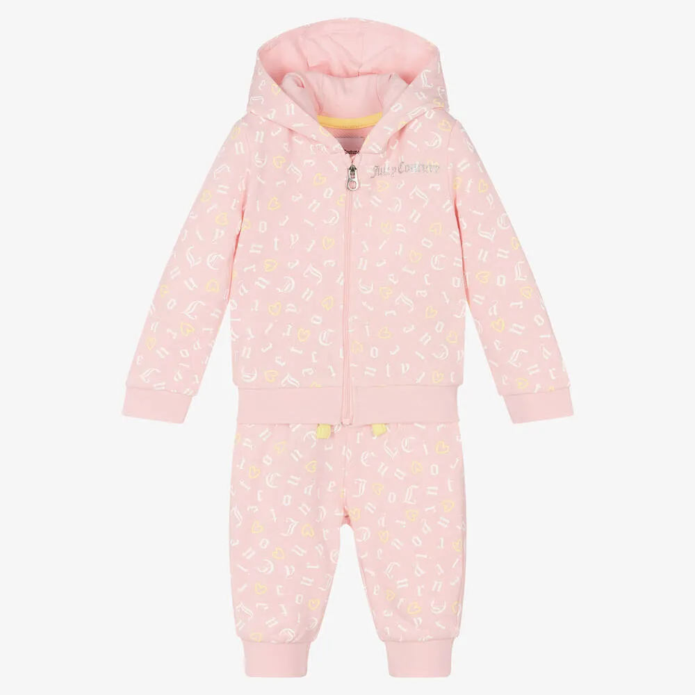 Pink Girls Cotton Sweatsuit