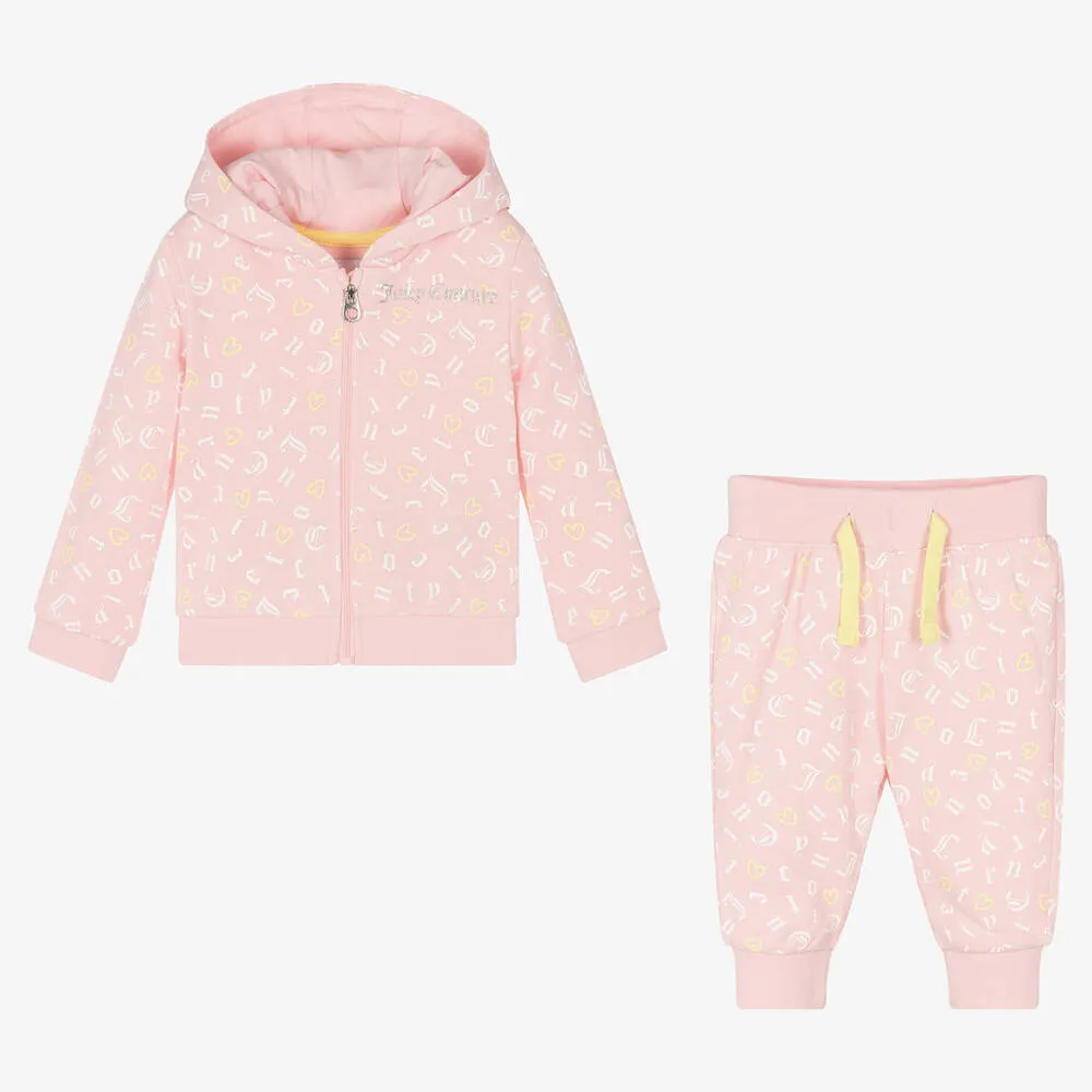 Pink Girls Cotton Sweatsuit